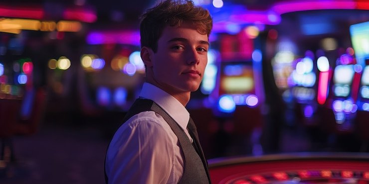 Tampilan meja dealer langsung dalam permainan Live Casino pasaranmurah